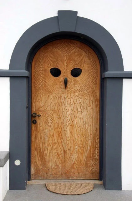 Pintu Kayu Gambar Burung
