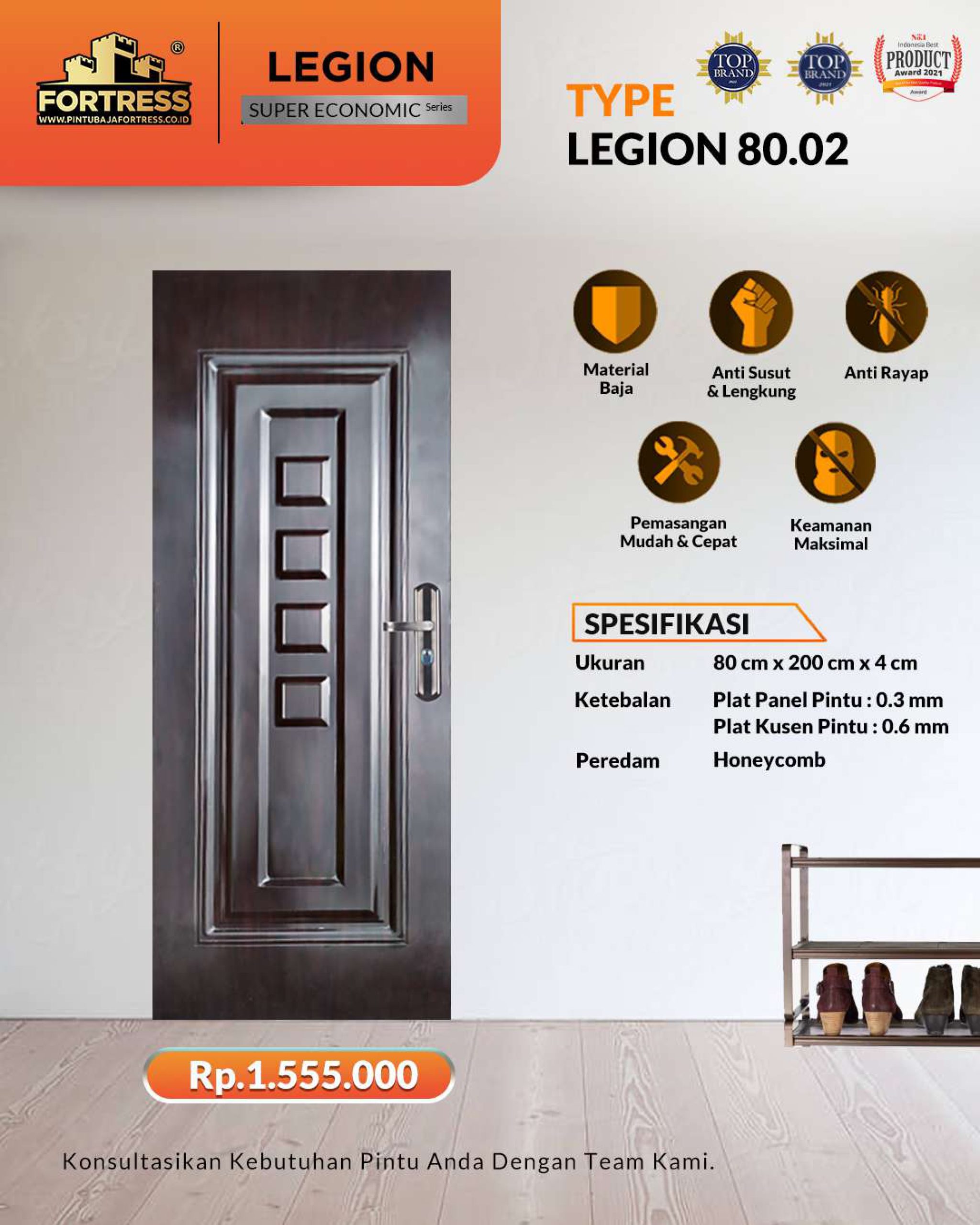 Pintu baja murah dan cantik